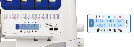 Overlock MO-2000QVP LCD displej