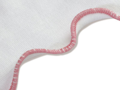 Overlock Juki MO-654 DE 3-nitný rolovaný lem s použitím diferenciálu