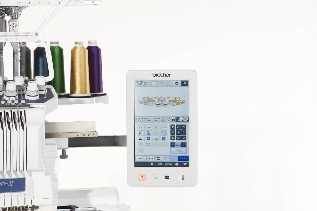 Vyšívací stroj Brother PR1055X prehľadný farebný dotykový displej