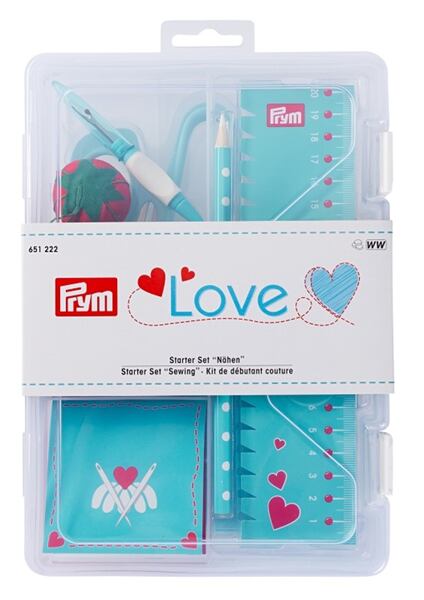 tyrkysová sada šicách potřeb pro začátečníky Prym Love