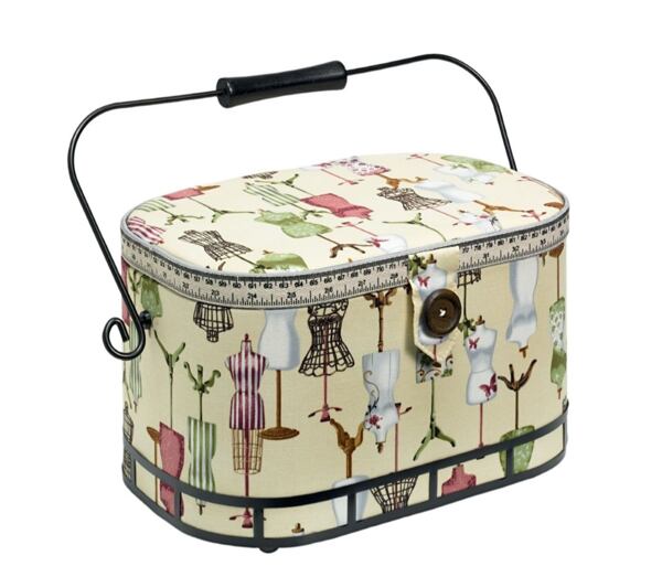 Košík na šicí potřeby s motivem Dressform