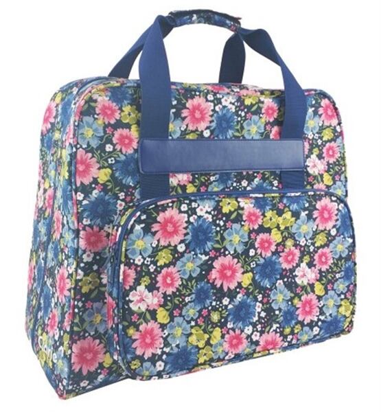 taška na šicí stroj s květinami