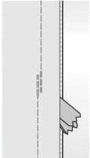 Patka pro všívání skrytého zipu