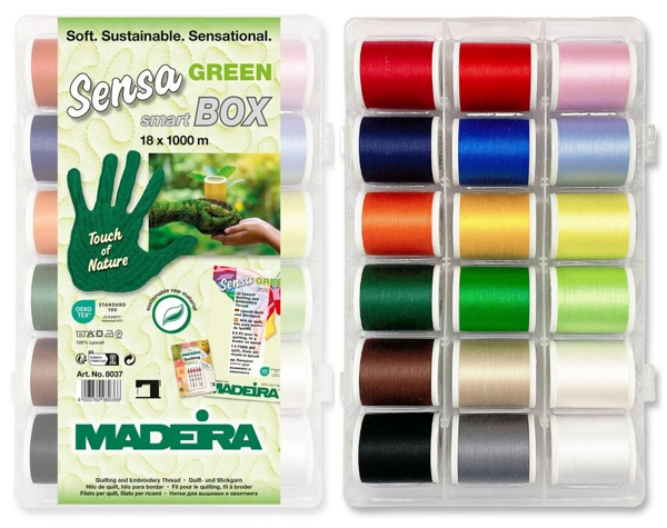 Barevné nitě v boxu Madeira