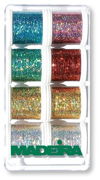 Nitě Metallic pro třpytivé výšivky.