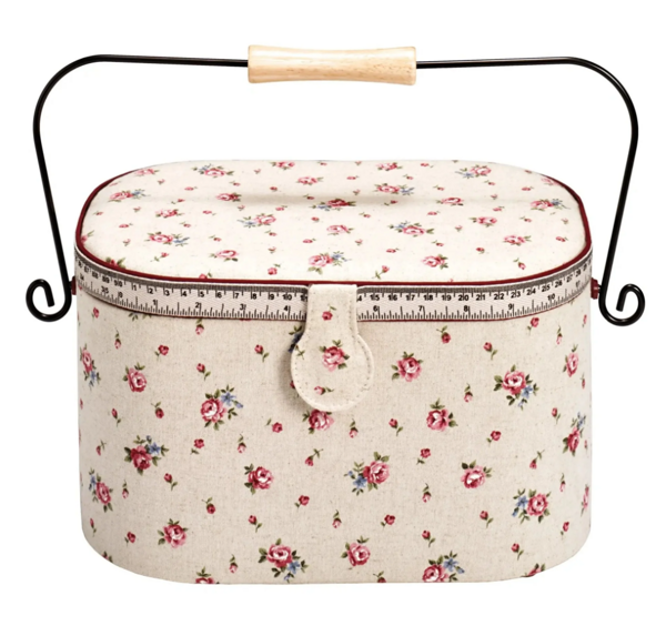 Košík na šicí potřeby s růžemi Prym