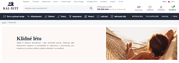 Klidné léto - Ráj šití