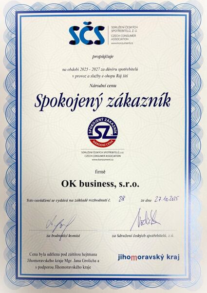 Ocenenie Spokojný zákazník