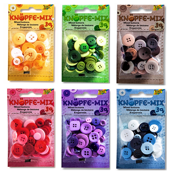 Sada barevných knoflíků k dekorování