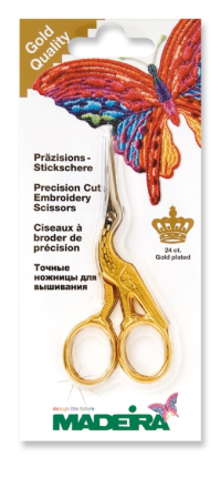 zlaté, malé, vyšívací nůžky Madeira