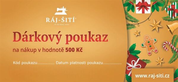 Dárkový poukaz hodnota 500 kč vánoční motiv