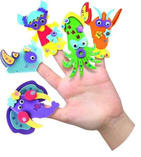 Prstoví maňušky z moosgummi