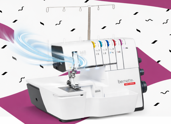 Bernette b68 Airlock - kombinace overlocku a coverlocku