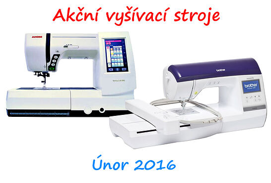 Vyšívacie stroje vo februári