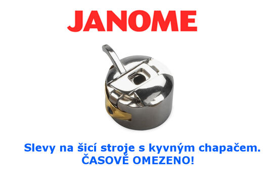 Časovo obmedzené: zľava na všetky šijacie stroje Janome s kyvným chapačom