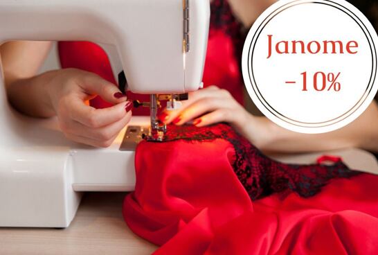 Zľava 10% na šijacie stroje Janome