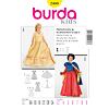 Strih Burda žltý 2480 - detský kostým šaty pre princeznú, Snehulienka