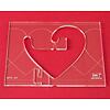 Quiltovacie pravítko bordúra srdca NP5-S4