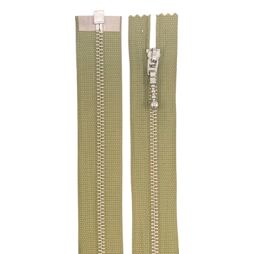 Zip kovový deliteľný 4mm dĺžka 45 cm s ozdobným jazdcom