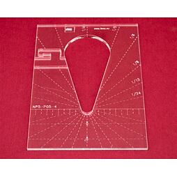 Quiltovacie pravítko kvapka NP5-P05-4 - 4 palcové