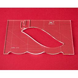 Quiltovacie pravítko bordúra vrkoč NP5-C23