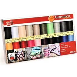 Súprava šijacích nití PES Gütermann Creativ 1 (20x100m)