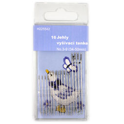 Ihly na ručné vyšívanie - jemné (16ks)