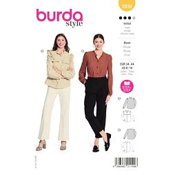 Strih Burda žltý 5939 - blúzka košele