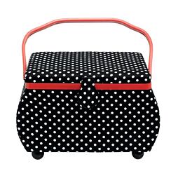 Kazeta - košík na šitie - Polka, vel. L - PRIM