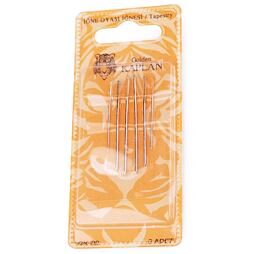 Ihly gobelínové (6ks) - zlaté uchá - tupé