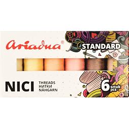 Súprava šijacích nití PES Ariadna Talia (6x200m) - Nude