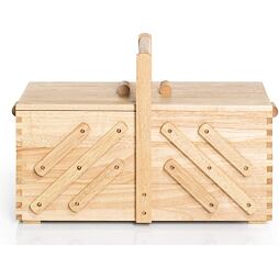 Kazeta - dřevěný košík na šicí potřeby, vel. L - světlý - PRYM