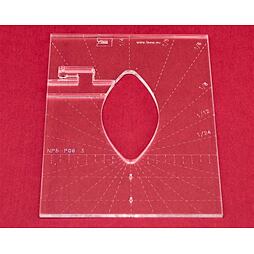 Quiltovacie pravítko list NP5-P06-3 - 3 palcové