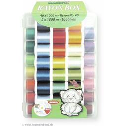 Vyšívacie nite Madeira Rayon box (40x1000m)