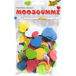 Výseky z pěnovky moosgummi (200ks) - srdce