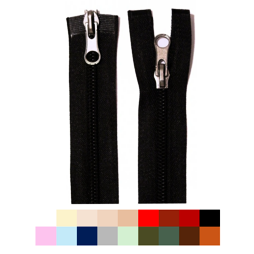 Zips špirálový deliteľný 6mm - dvojcestný