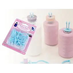 Plastový držiak cievok - sv. modrá - (10 ks)