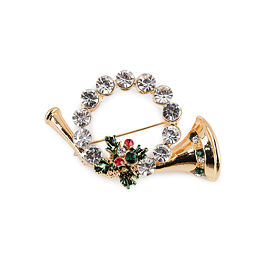 Vianočná brošňa - venček