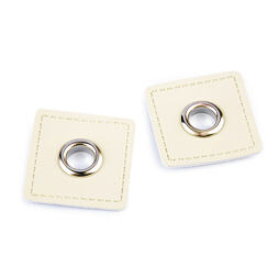 Priechodka s koženkou - na našitie - prievlak 8 mm (4ks)