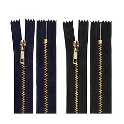 Zip kovový nedeliteľný 4mm dĺžka 18 cm - nohavicový