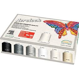 Sada nití PES pre overlocky - Madeira Aerolock 180 (24x2000m)