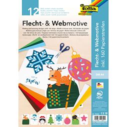 Sada na tvorenie - prepletanie papiera - Vianoce