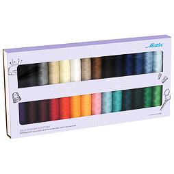 Súprava bavlnených nití SILK-FINISH COTTON 50 METTLER (28x150m)
