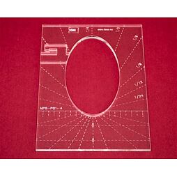 Quiltovacie pravítko elipsa NP5-P01-4 - 4 palcové