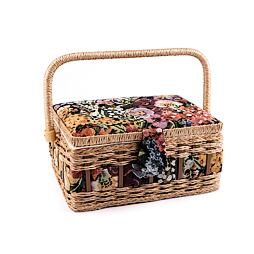 Kazeta - košík na šijacie potreby - kvety