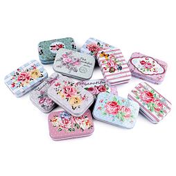 Plechová krabička na šitie - ruža