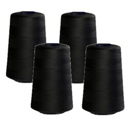 Súprava nití PES OVERLOCK TOXO - čierna (4x5000Y)