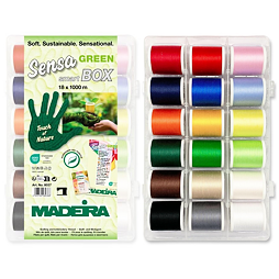 Vyšívacie a quiltovacie nite Madeira Sensa Green 40 Smartbox (18x1000m)