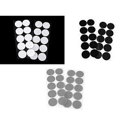 Suchý zips samolepiace kolieska priemer 35 mm (10ks)