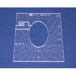 Quiltovacie pravítko elipsa NP-P01-3 - 3 palcové